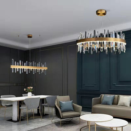 Icicle Crystal Chandelier For Dining Room