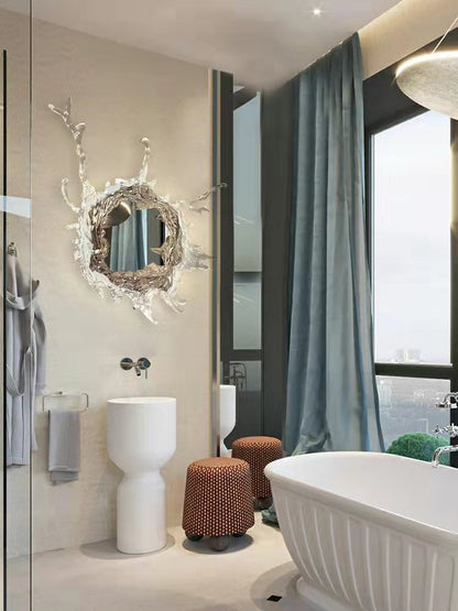 Designer Original Art Mirror Wall Lamp Princess Magic Mirror Light For Dressing Room Women Bedroom Lighting