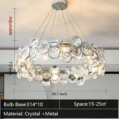 Designer Crystal Chandelier for Living Room Bedroom Ceiling Light Fixture