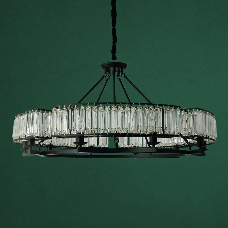 Decorative 10-Light Crystal Ceiling Chandelier D41.3"