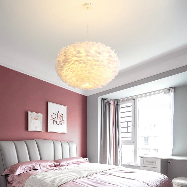 2021 Favorite Of Designers  Feather Chandeliers Light For Bedroom Kitchen And Living