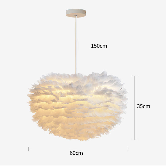 2021 Favorite Of Designers  Feather Chandeliers Light For Bedroom Kitchen And Living