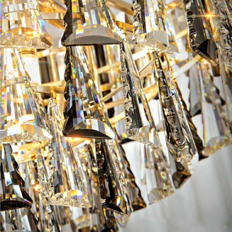 Foyer 3 Layers Extra Large Crystal Chandelier For Living Room Staircase Ceiling Lighting Fixture