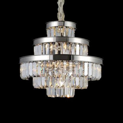 Extra Large Honeycomb Multi-layer Round Crystal Rods Chandelier for Living Romm/Foyer/Stairs