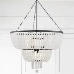 Modern Tiers Bead Crystal Chandelier Light Luxury Light Fixture For Living Room/Dining Room/Foyer