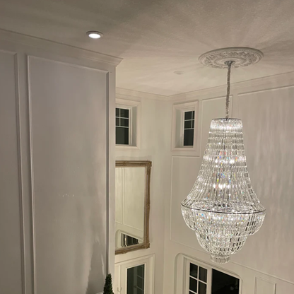 Oversized Modern Light Luxury Empire Crystal Chandelier for Living Room/Foyer/Stairs