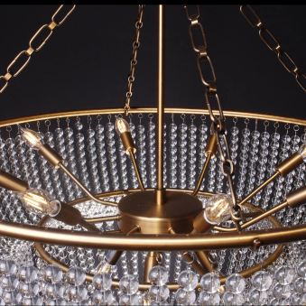 Modern Tiers Bead Crystal Chandelier Light Luxury Light Fixture For Living Room/Dining Room/Foyer