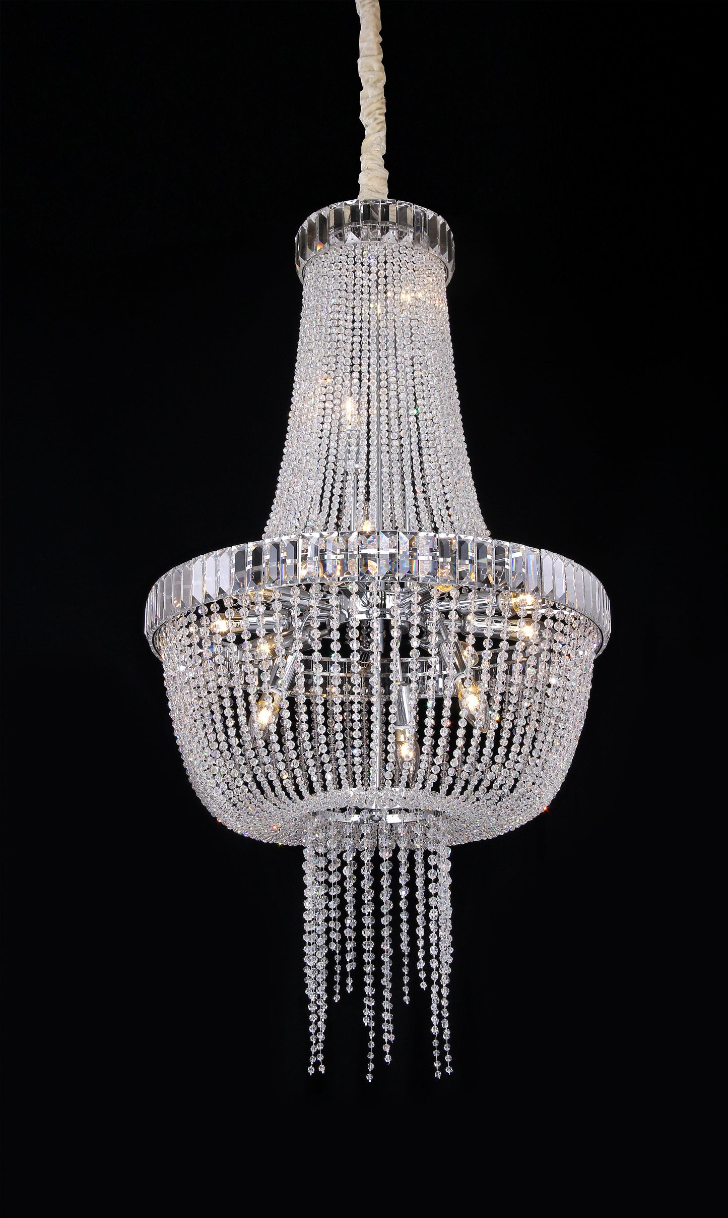 Luxury Modern Empire Crystal Chandelier For Foyer Entryway/ Living Room