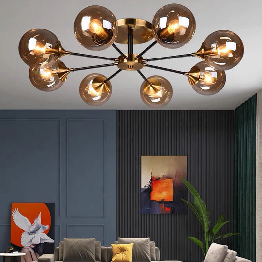 Magic Bean Molecular Chandelier Living Room Ceiling Light Modern Glass Ball Lamp