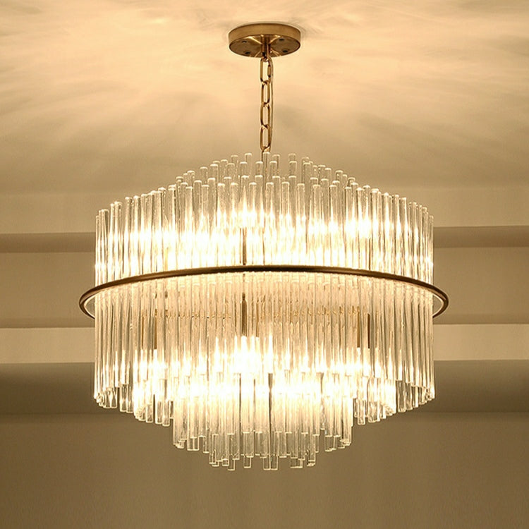 Modern European Style K9 Crystal Chandelier For Living/Dining Room Affordable Designer Round Ceiling Light Fixture For Bedroom