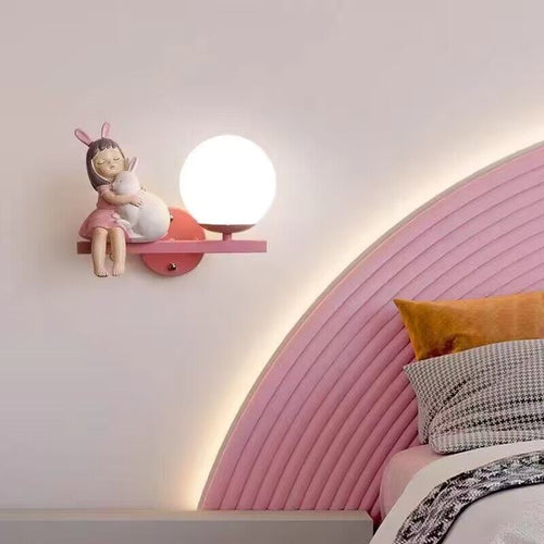 Modern Cartoon Creative Bedside Wall Lamps For Children's Room Cute Fashion Bedroom Lights