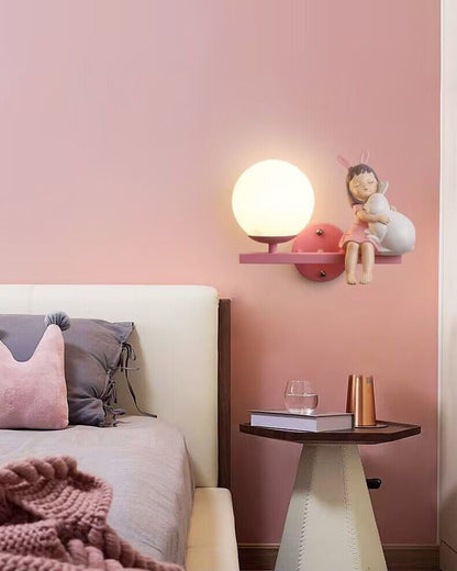 Modern Cartoon Creative Bedside Wall Lamps For Children's Room Cute Fashion Bedroom Lights