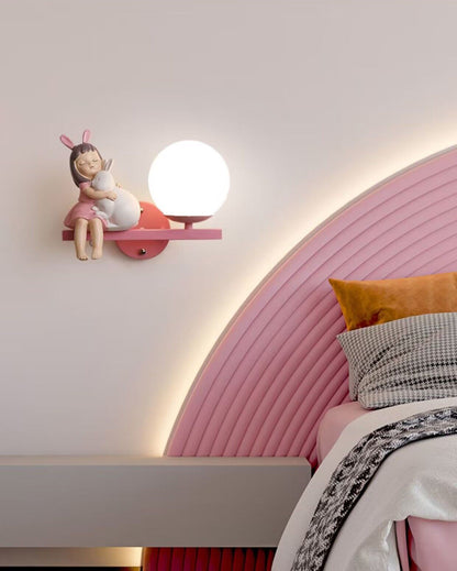 Modern Cartoon Creative Bedside Wall Lamps For Children's Room Cute Fashion Bedroom Lights