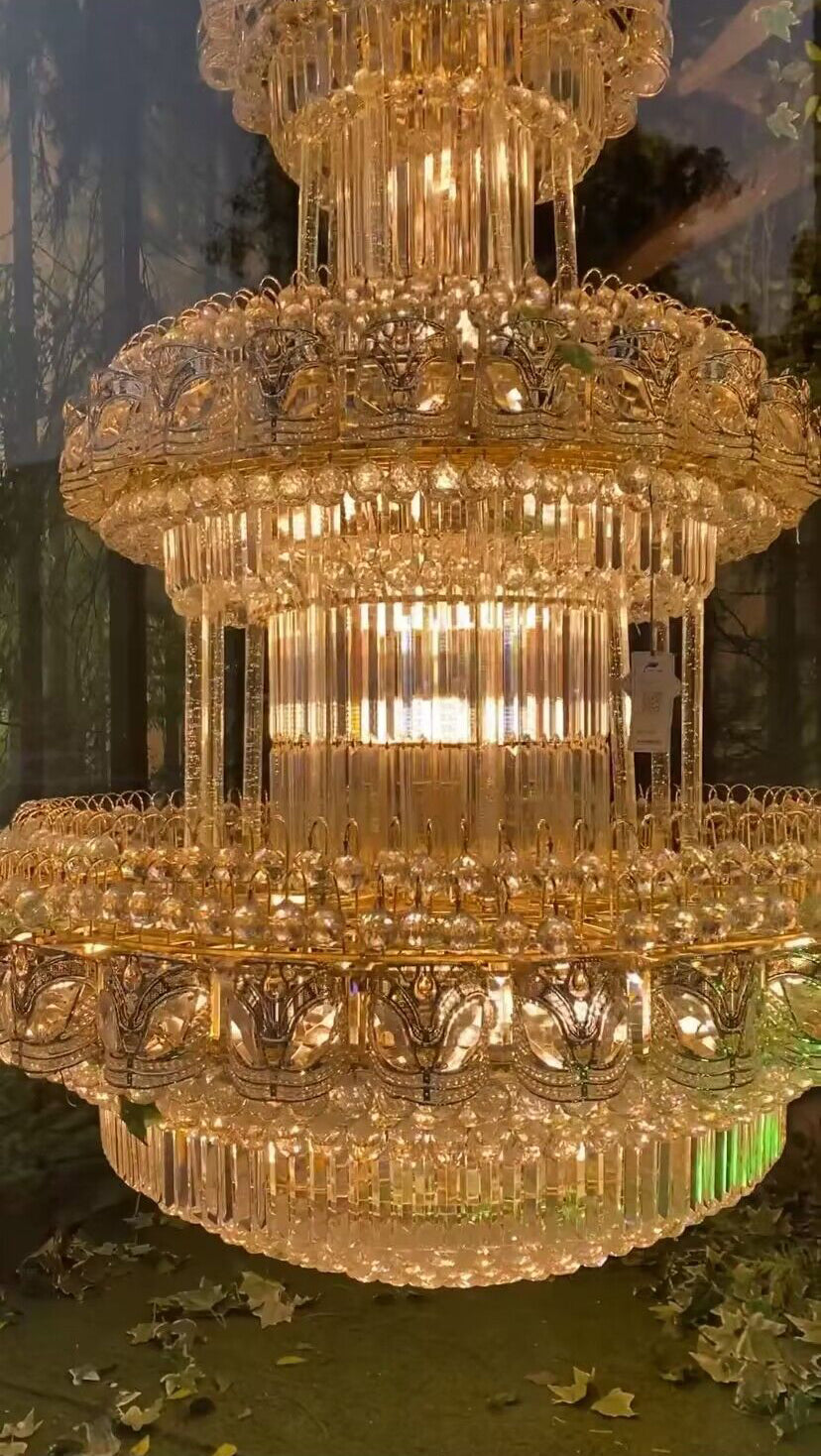 Extra Large Luxury Empire 3-Tier Crystal Chandelier for Entrys/Stairs/Foyers/Hotel Lobby