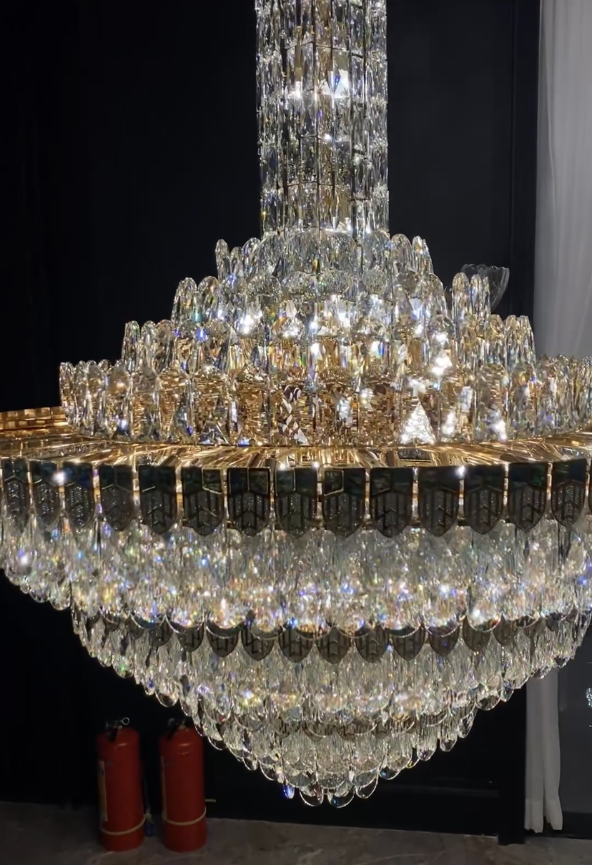 Extra Large Modern Luxury Tiers Empire Crystal Pendant Chandelier for Duplex Hall/Foyer/Living Room/Stairs