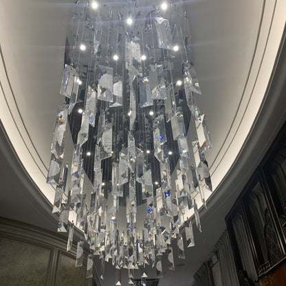 L47.2" chandelier,chandeliers,pendant,crystal,metal,flush mount,ceiling,extra large,large,oversized,huge,big,ice,snow,modern,stunning,hotel lobby,foyer,entrys,living room,dining room