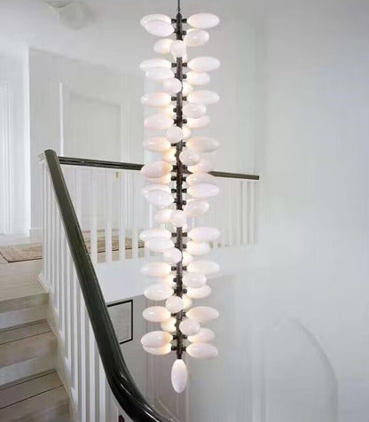 Nordic Art Long Branch Glass Pendant Light Ceiling Chandelier for Stairs/Hallway/Entryway
