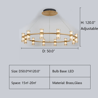 Round: D50.0"*H120.0" ARCANITE ROUND OVAL LED RING CHANDELIER,chandeleir,chandeliers,pendant,crcle,ring,round,oval,rectangle,dining table,dining room,kitchen island,bar,living room,bedroom,gold,ceiling,chain,adjustable,minimalist,modern,gold,black