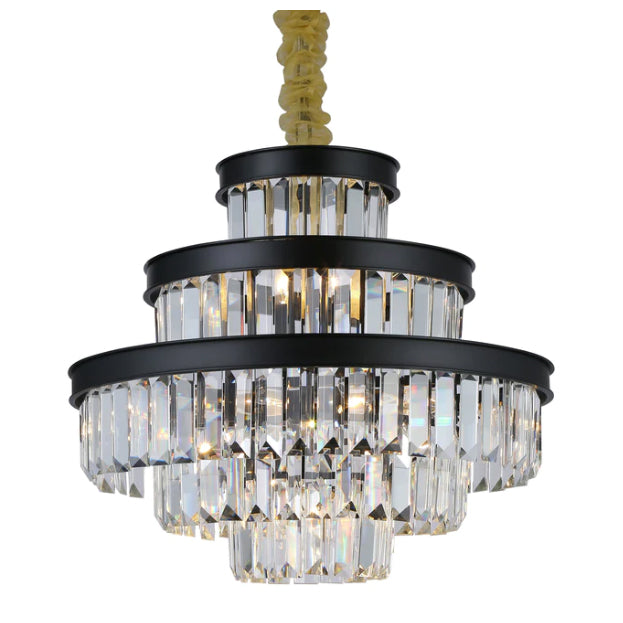 Extra Large Honeycomb Multi-layer Round Crystal Rods Chandelier for Living Romm/Foyer/Stairs