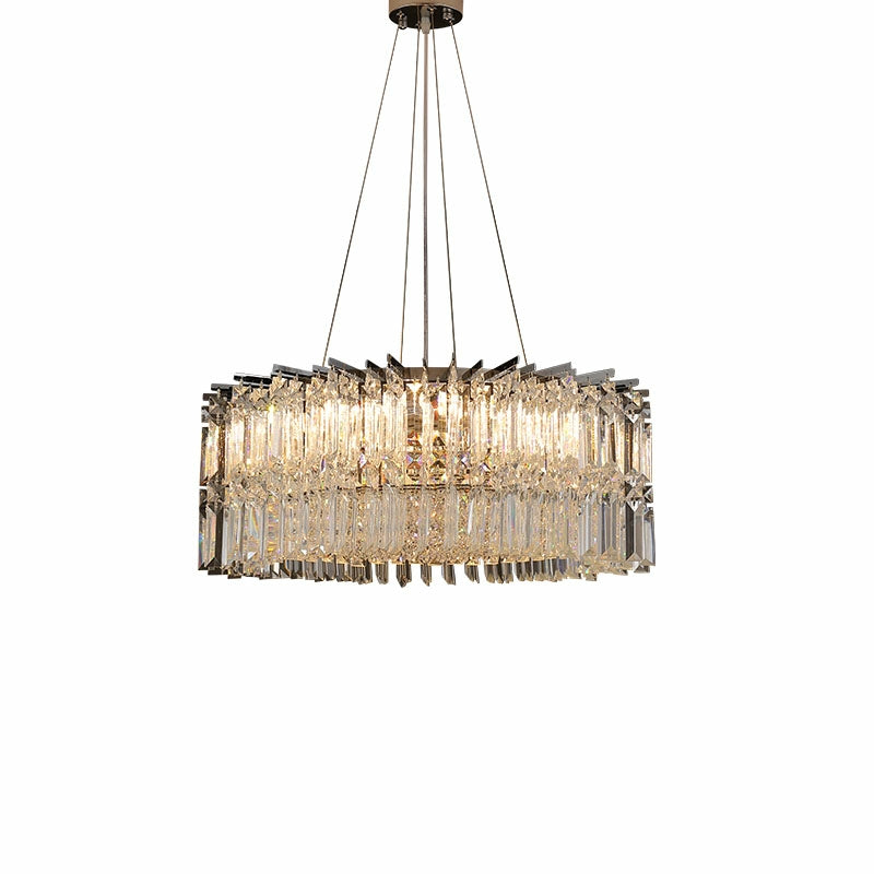 Stylish Round Crystal Chandelier Modern Ceiling Pendant Light For Living Room/ Bedroom