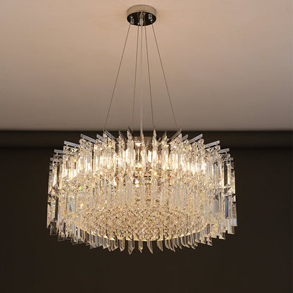 Stylish Round Crystal Chandelier Modern Ceiling Pendant Light For Living Room/ Bedroom