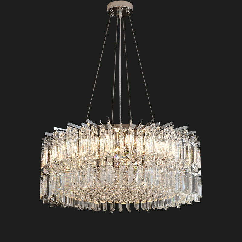 Stylish Round Crystal Chandelier Modern Ceiling Pendant Light For Living Room/ Bedroom