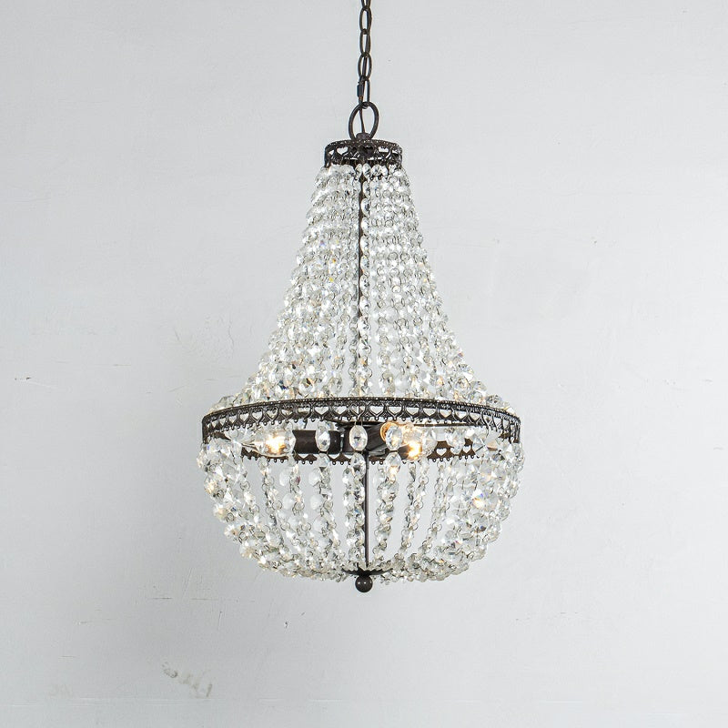 Vintage Rustic Crystal Living_Bedroom Chandelier D15.8"