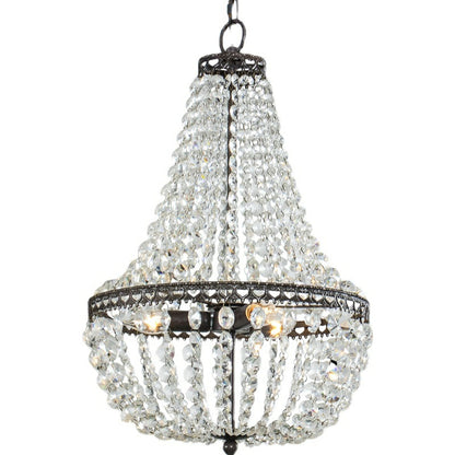 Vintage Rustic Crystal Living_Bedroom Chandelier D15.8"