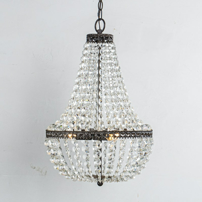 Vintage Rustic Crystal Living_Bedroom Chandelier D15.8"