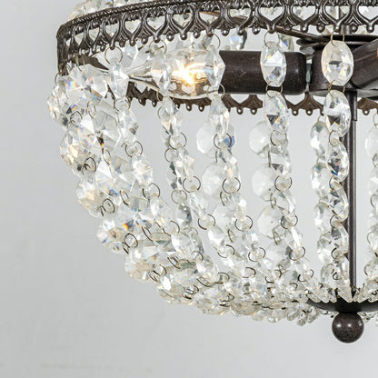 Vintage Rustic Crystal Living_Bedroom Chandelier D15.8"