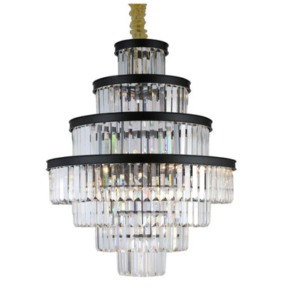 Extra Large Honeycomb Multi-layer Round Crystal Rods Chandelier for Living Romm/Foyer/Stairs