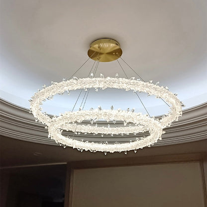 Bling Bling Princess Ring Crystal Chandeliers Modern Ceiling Fixtures For Girls' Bedroom Or Living Room