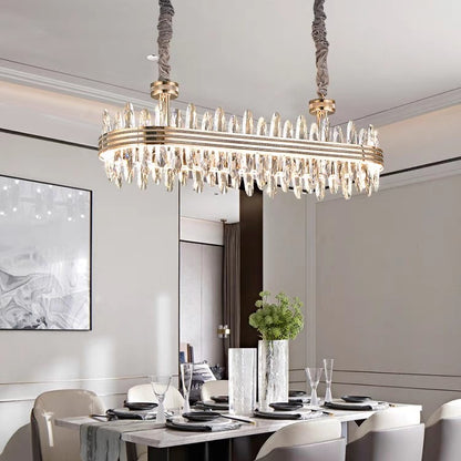 Classic Golden Multi-rings Crystal chandelier for living room and dining room