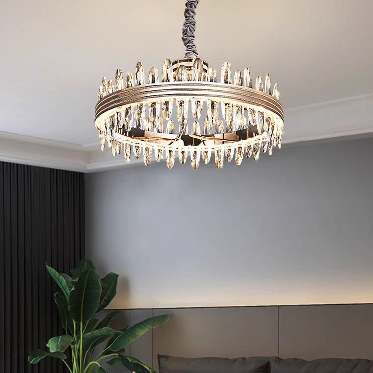 Classic Golden Multi-rings Crystal chandelier for living room and dining room