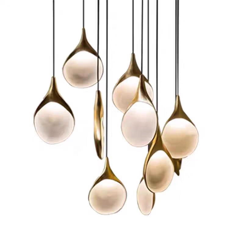 10 Lights chandelier,chandeliers,pendant,resin,metal,gold,nordic,modern,multiple,living room,dining room,long chandelier,foyer,stairs,entrys,hallway,light luxuruy,chain,adjustable